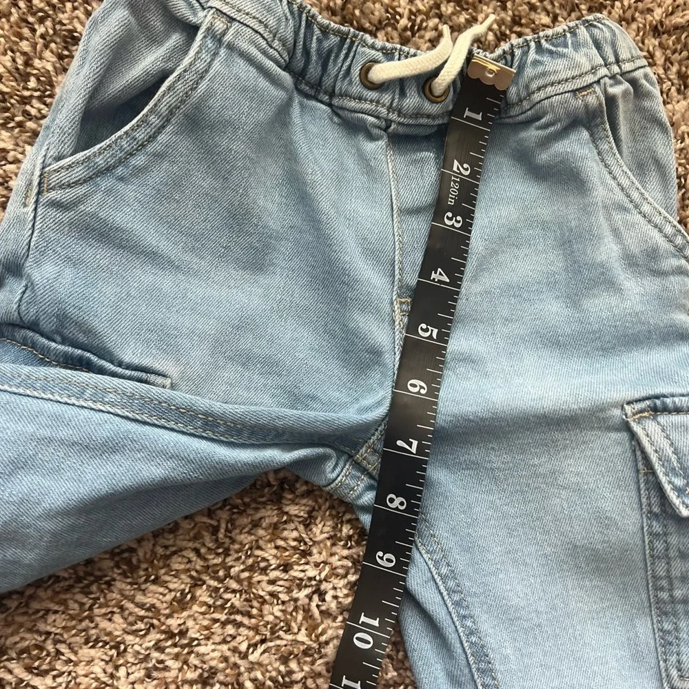 OshKosh B’Gosh Denim Cargo Pants Elastic Waist Toddler 24M (0784)